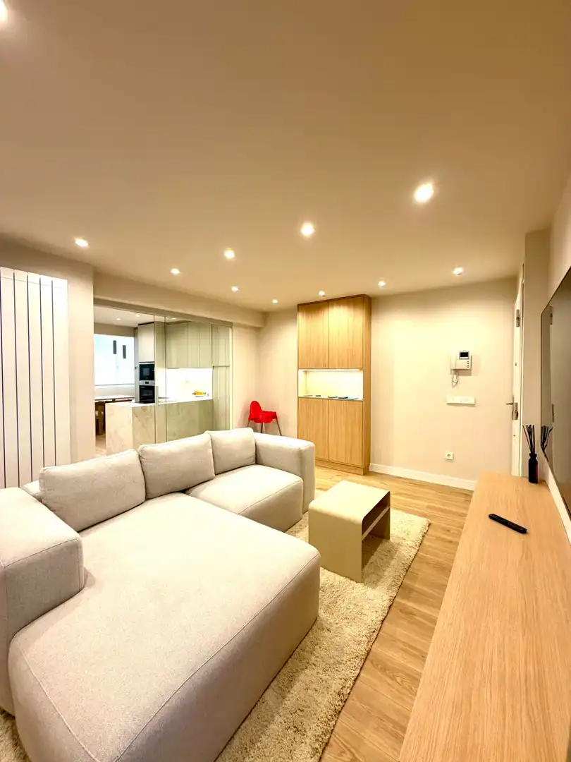 Living room of Flat for rent in Gijón   with Heating and Furnished