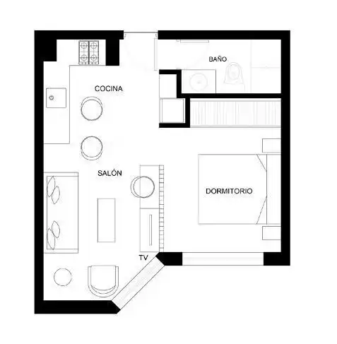 Estudio en venta en Madrid con Aire acondicionado, Calefacción y Amueblado