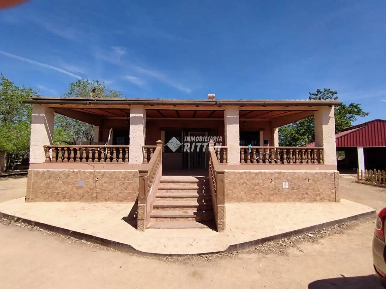 Vista exterior de Finca rústica en venda en Fuente Álamo de Murcia amb Aire condicionat, Jardí privat i Moblat