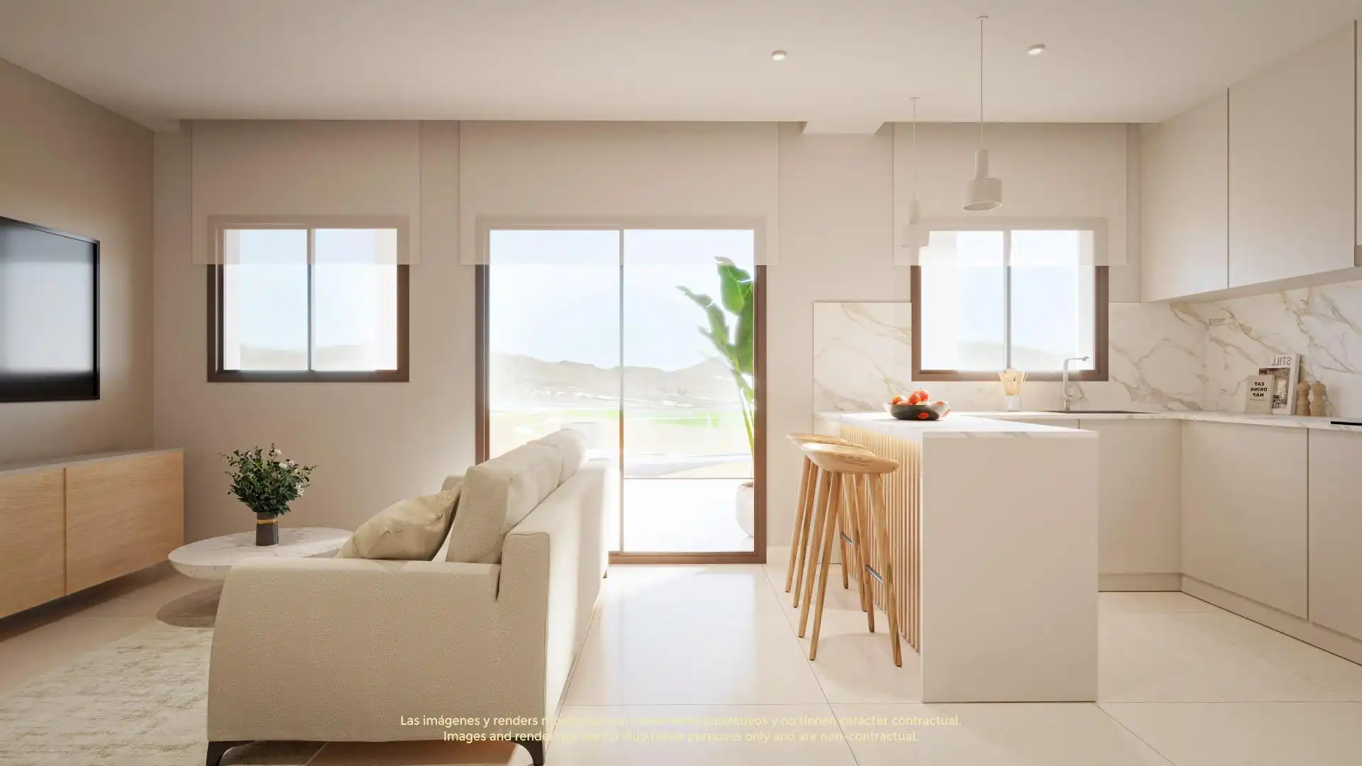 Sala de estar de Apartamento en venta en Murcia con Aire acondicionado, Calefacción y Jardín privado