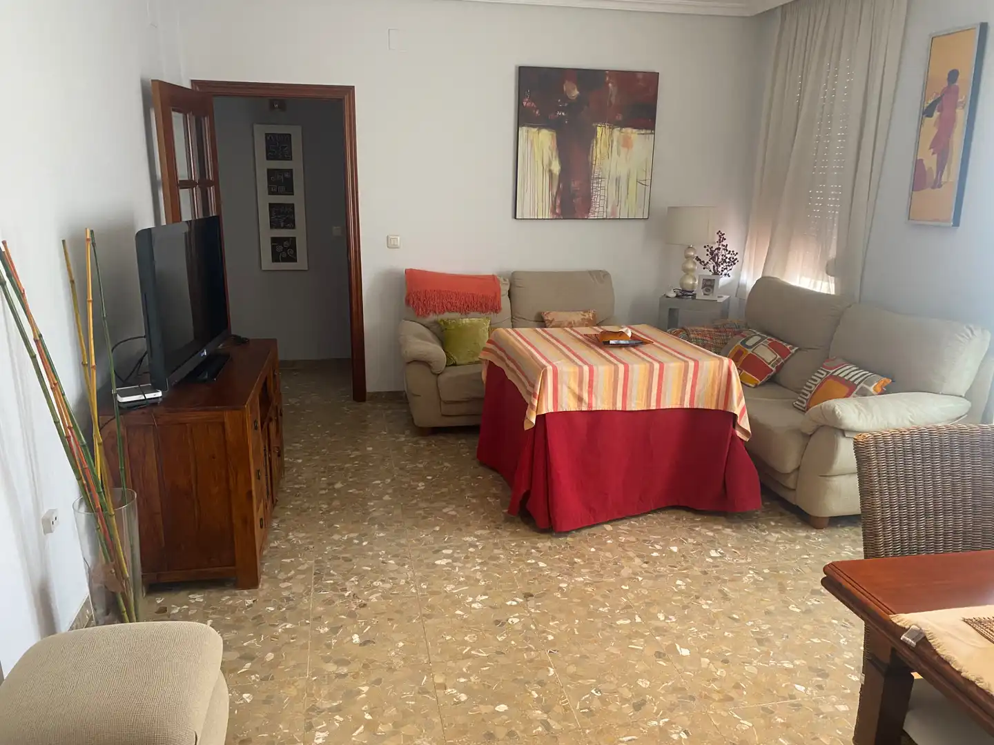 Sala d'estar de Pis de lloguer en Badajoz amb Aire condicionat, Calefacció i Moblat