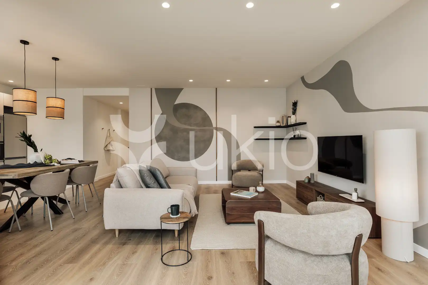Wohnzimmer von Wohnungen zur Miete in Barcelona mit Klimaanlage, Heizung und Möbliert