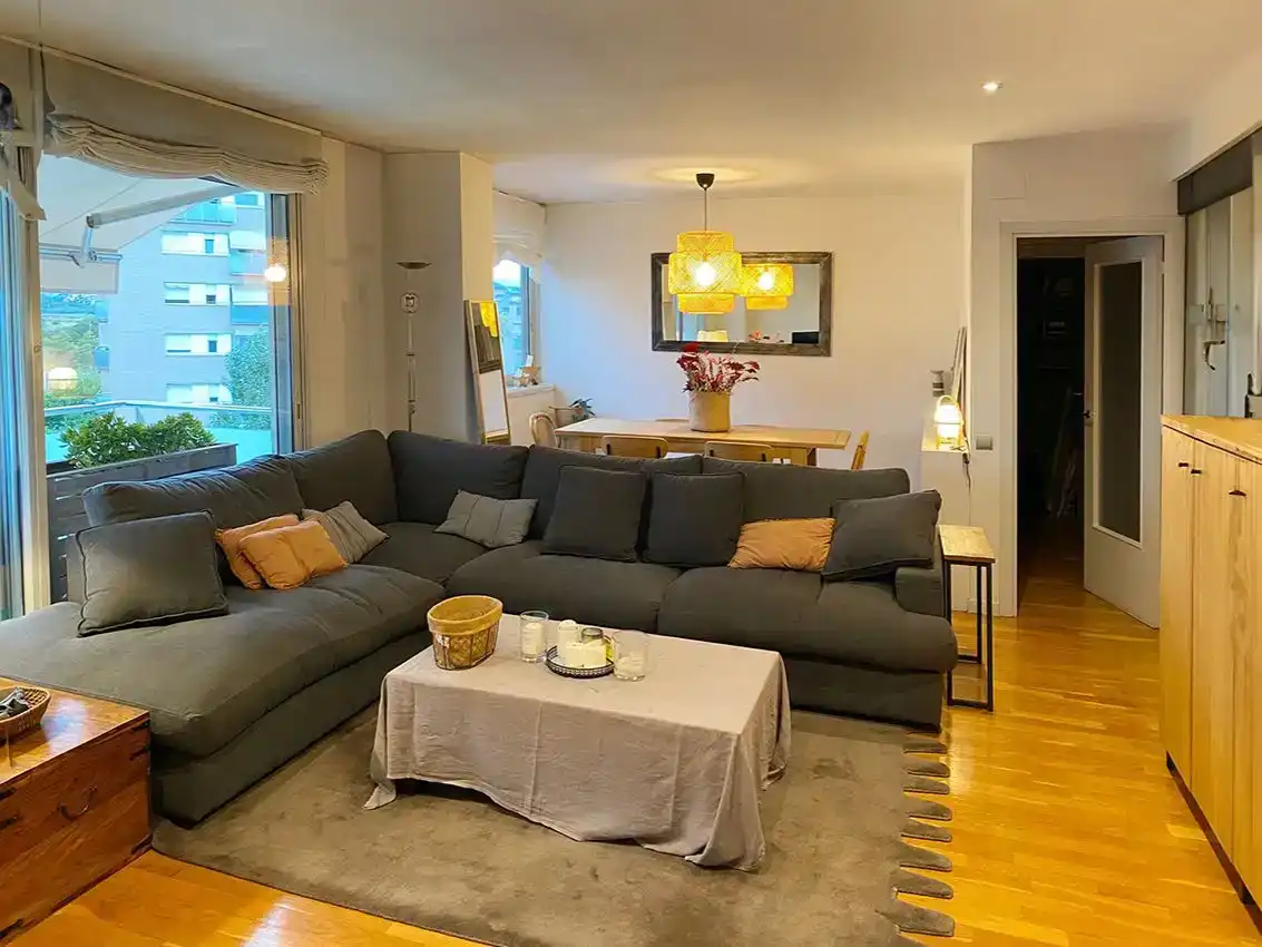 Living room of Attic for sale in Sant Joan Despí  with Air Conditioner, Swimming Pool and Balcony