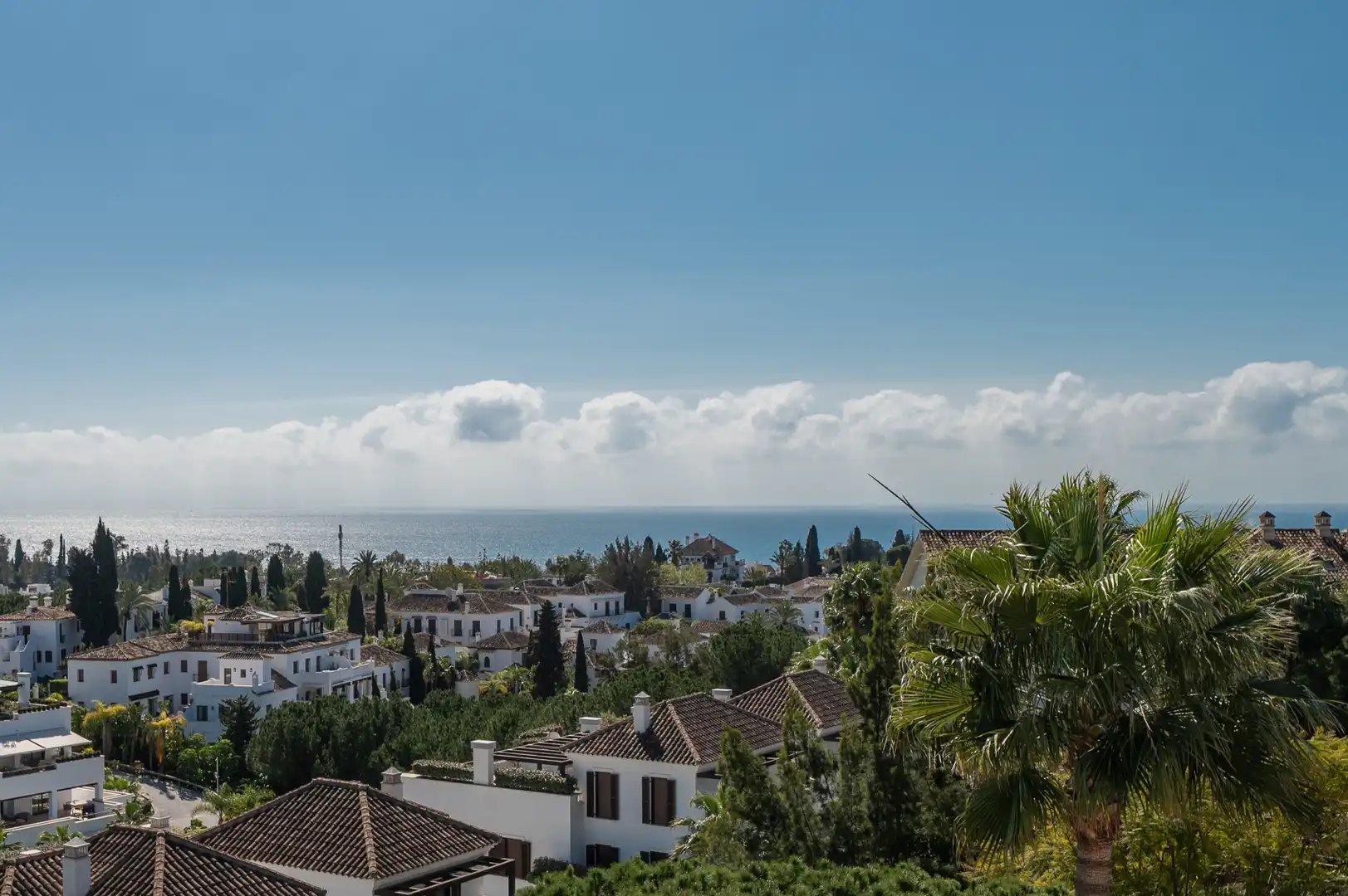 Vista exterior de Àtic en venda en Marbella amb Aire condicionat, Terrassa i Piscina