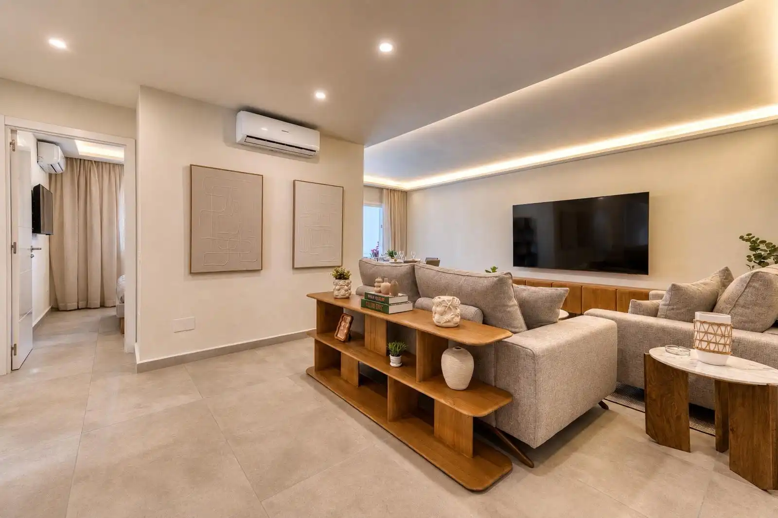 Sala d'estar de Apartament de lloguer en Marbella amb Aire condicionat, Terrassa i Traster