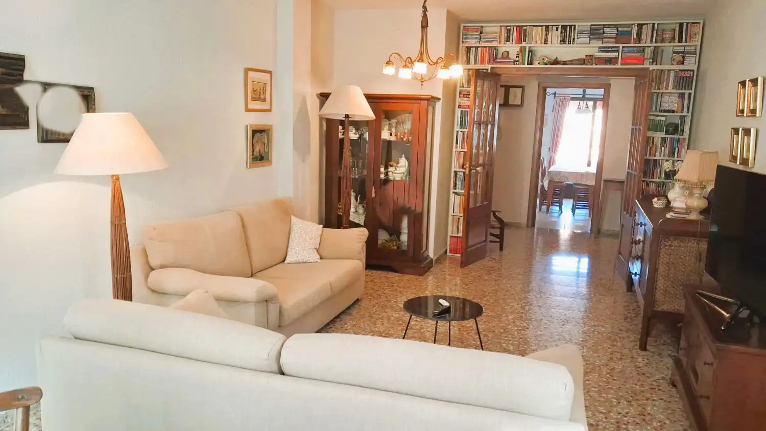 Living room of Flat for sale in Villajoyosa / La Vila Joiosa  with Air Conditioner and Terrace