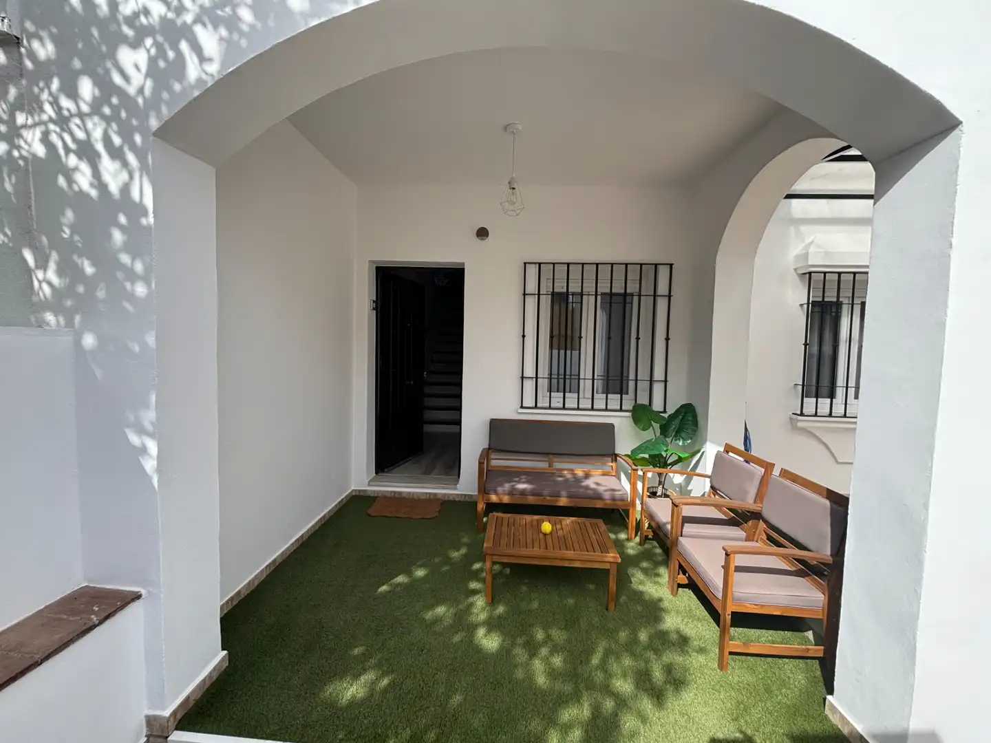 Terraza de Casa adosada en venta en Mairena del Aljarafe con Jardín privado, Parquet y Terraza