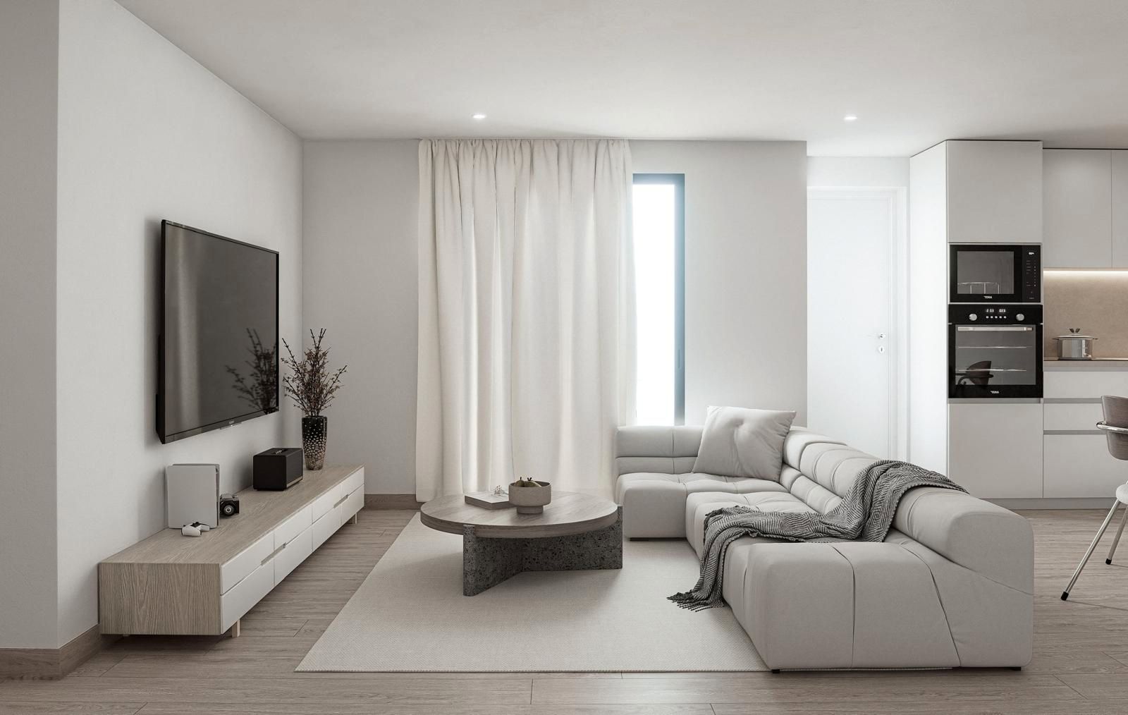 Living room of Planta baja for sale in Terrassa  with Air Conditioner, Parquet flooring and Terrace