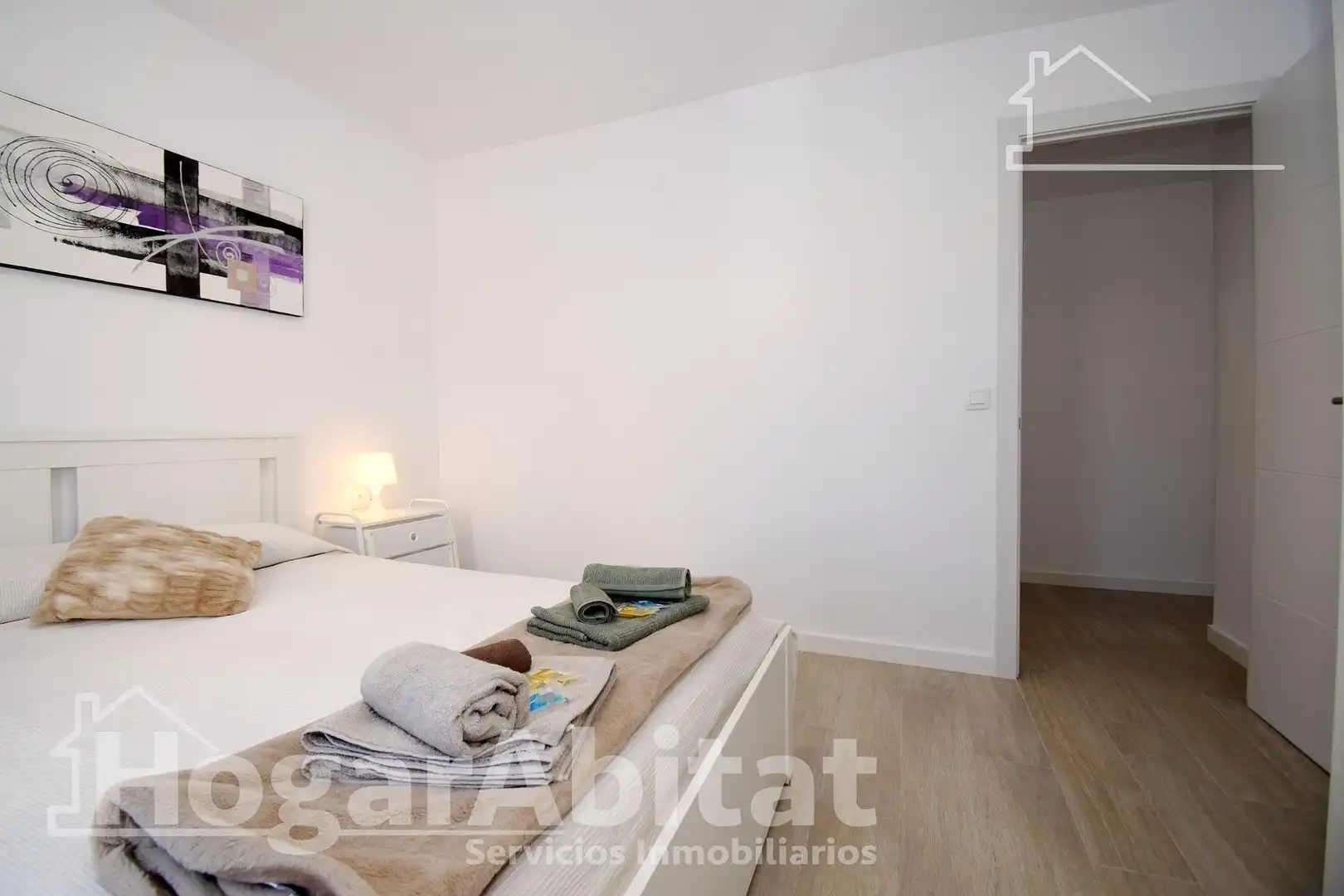 Schlafzimmer von Dachboden zum Verkauf in Burriana / Borriana mit Klimaanlage, Heizung und Terrasse