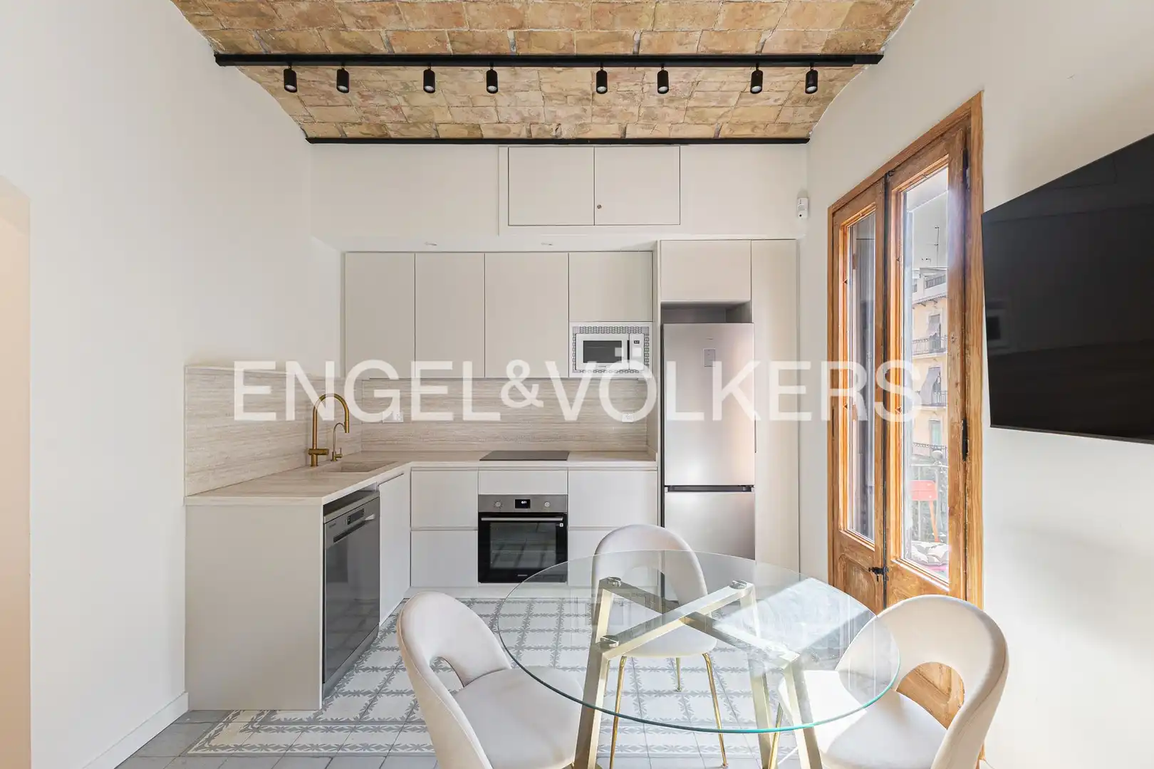 Kitchen of Flat for rent in Barcelona  with Air Conditioner, Heating and Parquet flooring