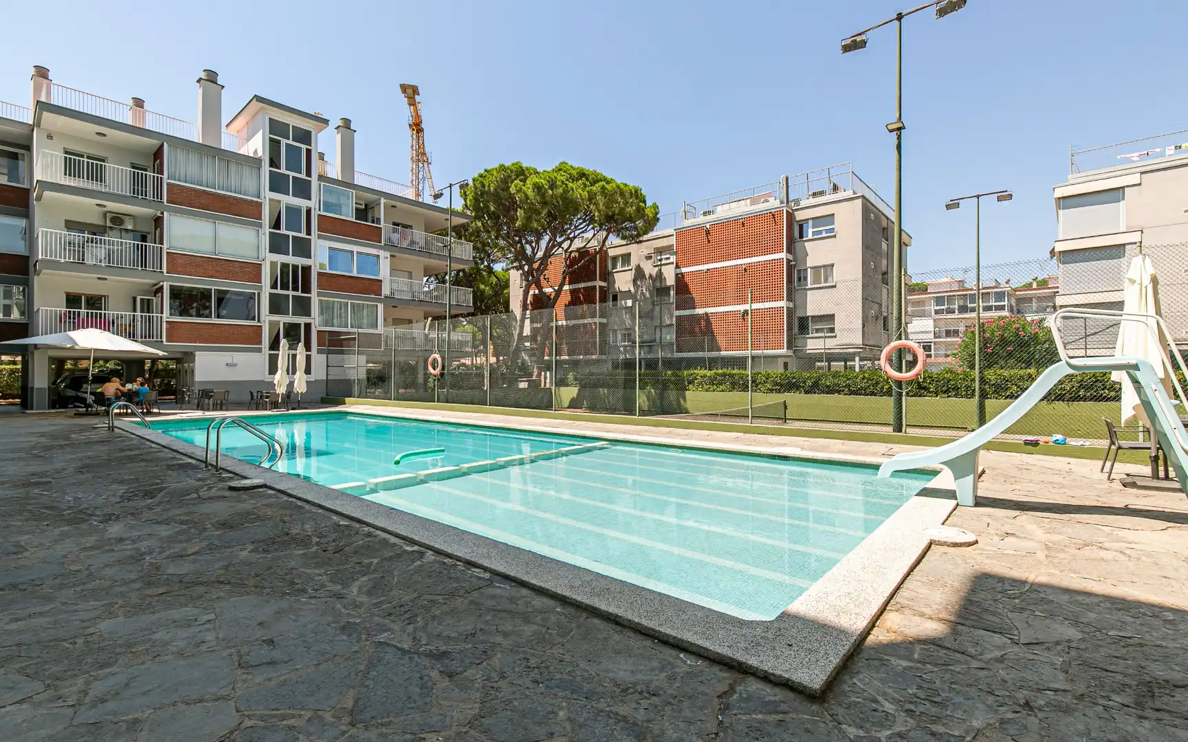 Swimming pool of Flat for sale in Castelldefels  with Air Conditioner, Heating and Private garden