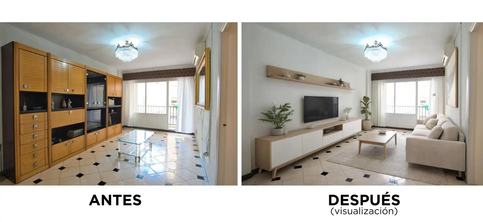 Sala de estar de Piso en venta en Málaga con Terraza y Alarma