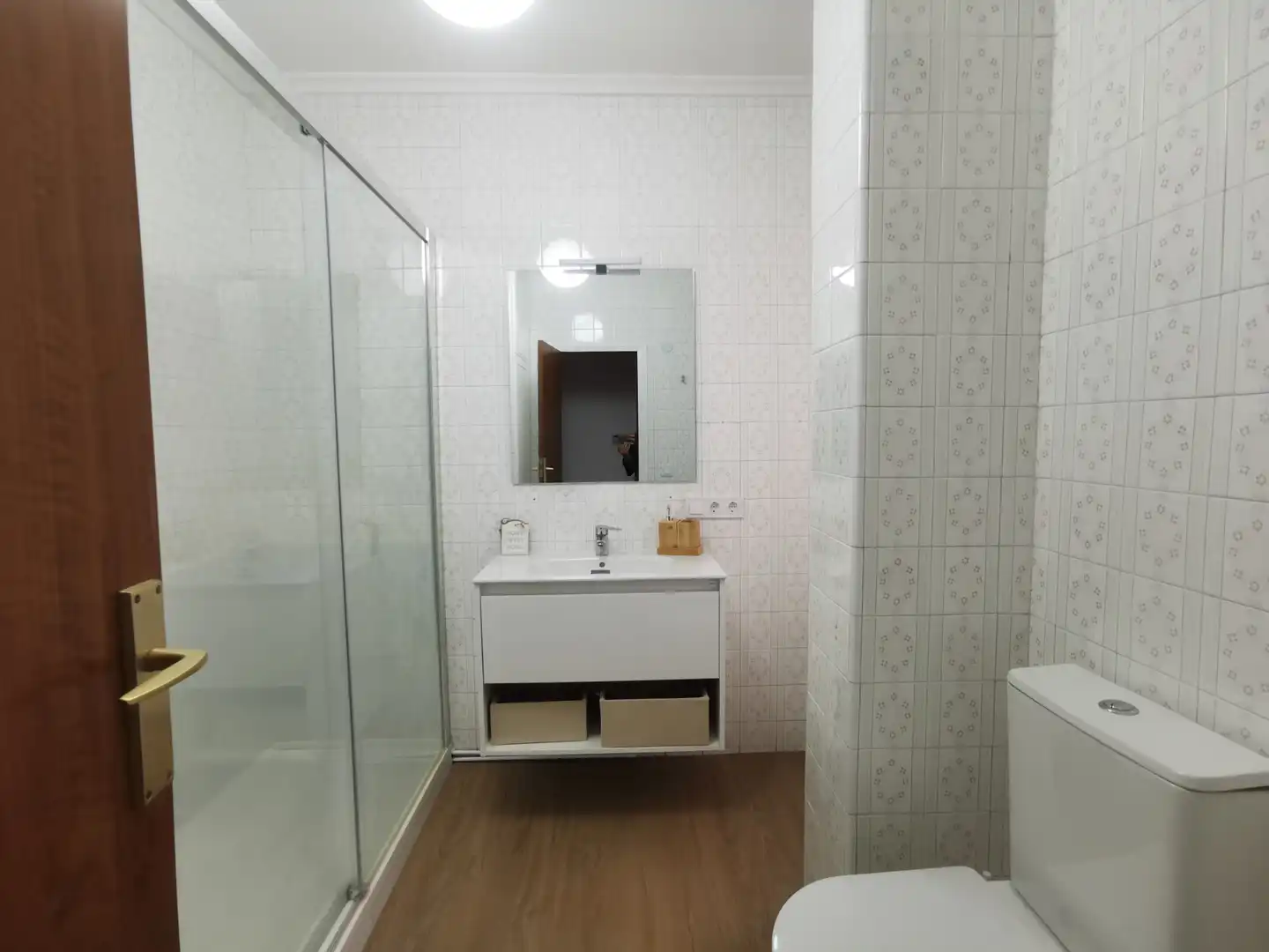 Badezimmer von Wohnung zur Miete in Salamanca mit Heizung, Parkett und Möbliert