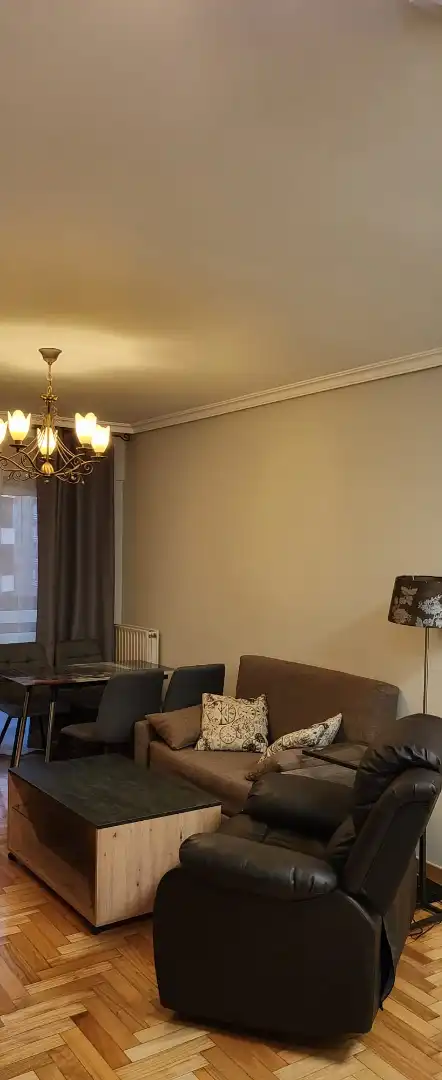 Sala de estar de Apartamento de alquiler en Vigo  con Calefacción, Parquet y Amueblado