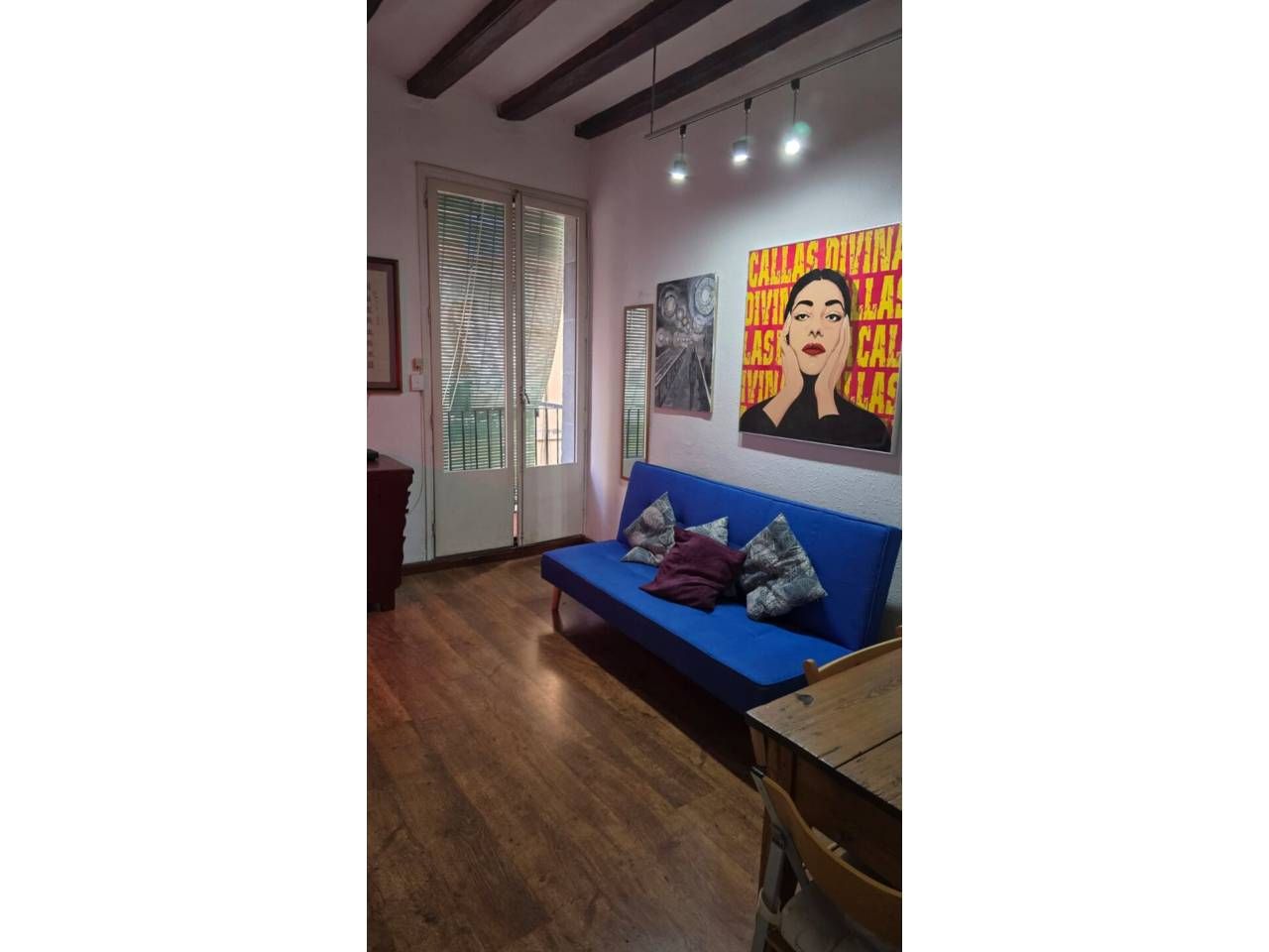 Sala de estar de Piso de alquiler en  Barcelona Capital con Aire acondicionado, Calefacción y Parquet