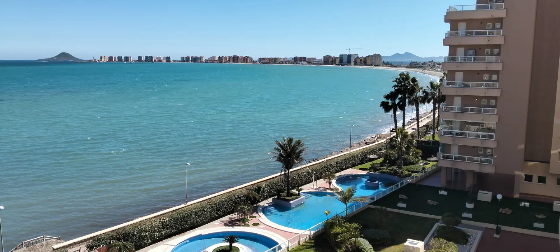 Schlafzimmer von Wohnung zum Verkauf in La Manga del Mar Menor mit Klimaanlage, Heizung und Privatgarten