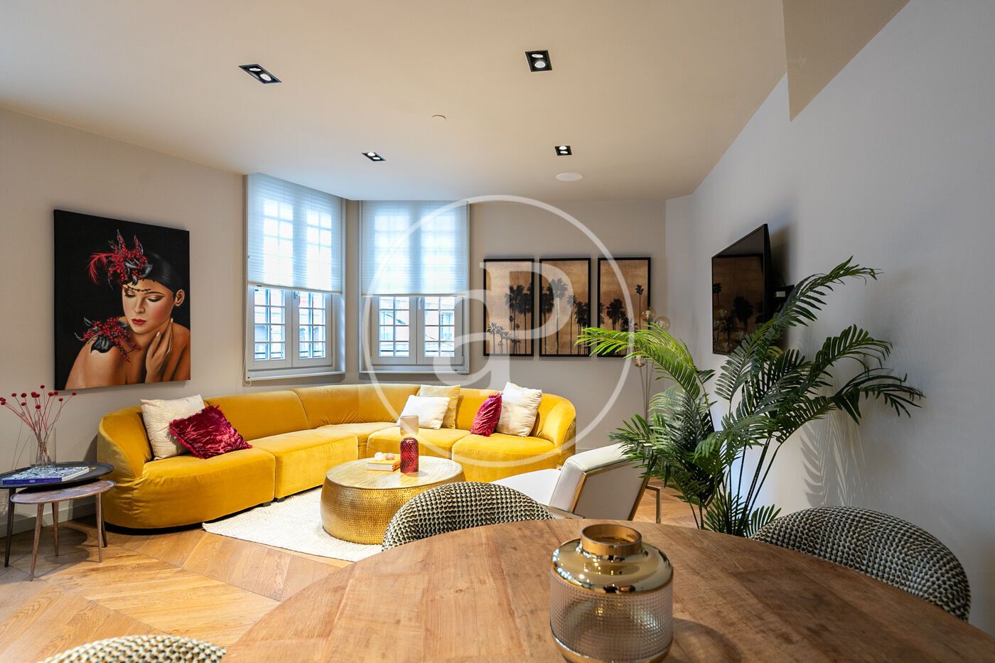 Sala d'estar de Pis en venda en  Barcelona Capital amb Aire condicionat, Calefacció i Moblat