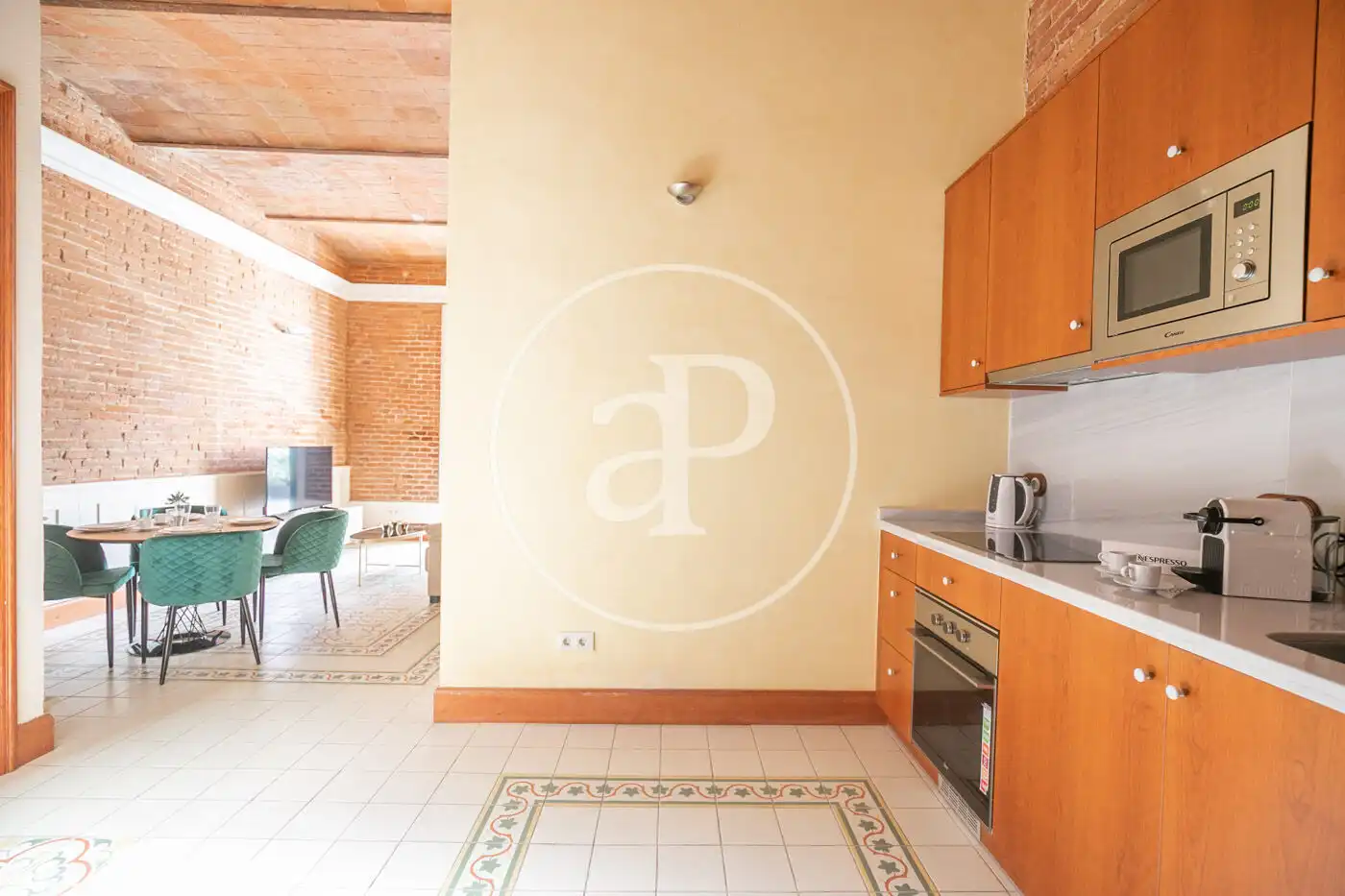 Cocina de Piso de alquiler en Barcelona con Aire acondicionado, Calefacción y Terraza