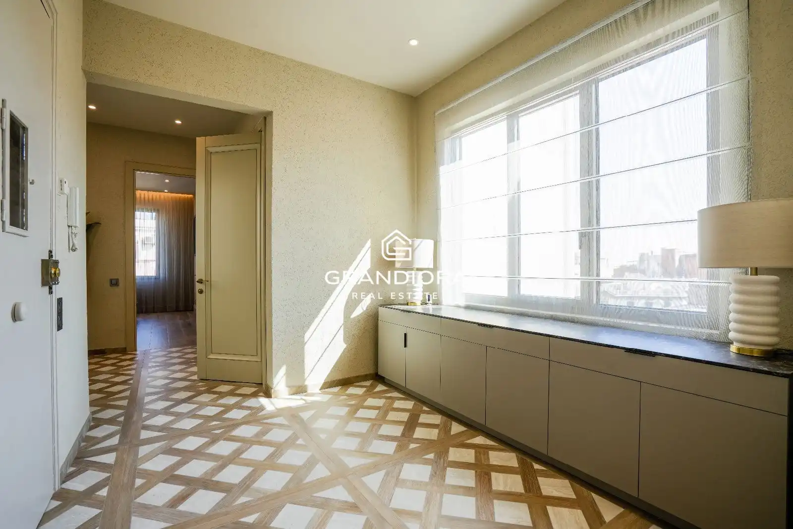 Sala d'estar de Apartament de lloguer en Badalona amb Aire condicionat, Calefacció i Moblat