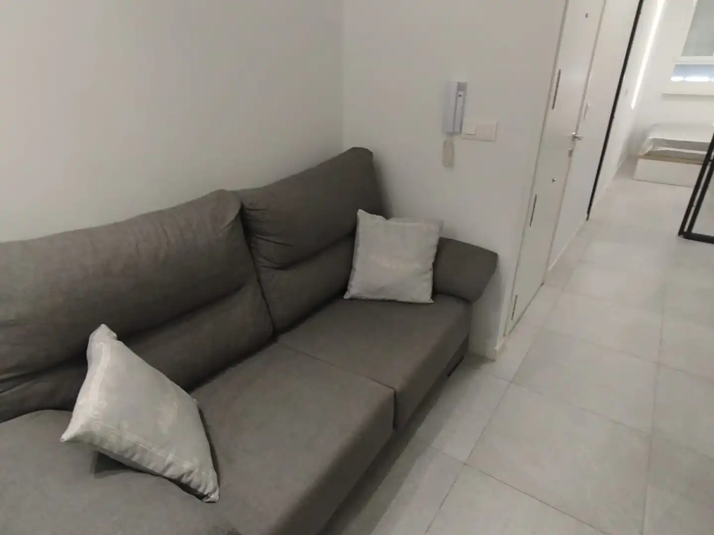 Sala d'estar de Apartament de lloguer en  Murcia Capital amb Aire condicionat, Moblat i Rentadora