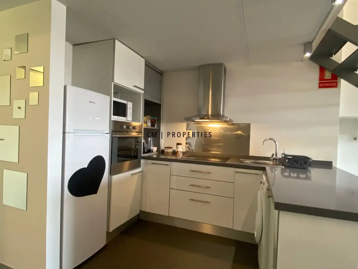 Kitchen of Flat for rent in Valencia  with Air Conditioner, Heating and Terrace