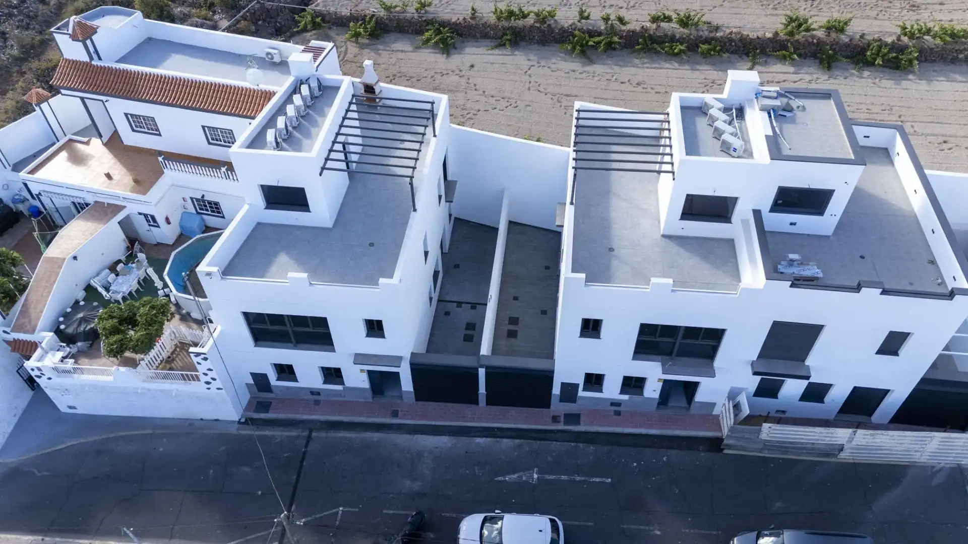Vista exterior de Casa adosada en venta en San Miguel de Abona con Aire acondicionado, Jardín privado y Terraza