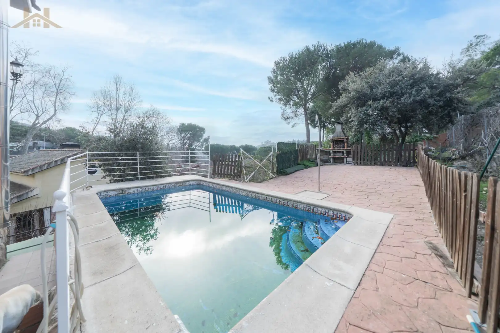 Swimming pool of Houses for sale in Manzanares El Real  with Heating, Private garden and Storage room