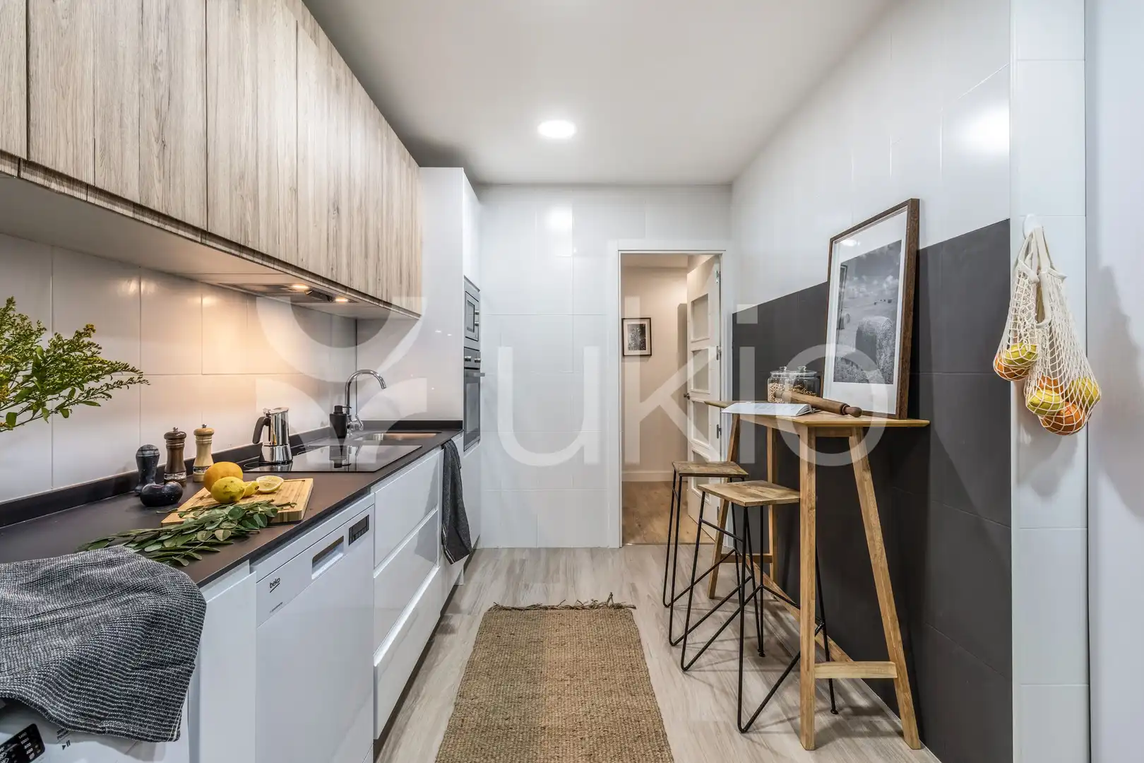 Cocina de Apartamento de alquiler en Madrid con Aire acondicionado, Calefacción y Amueblado