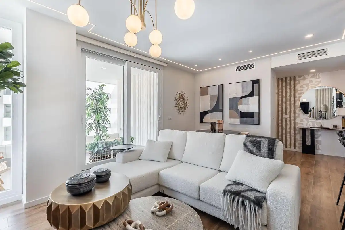 Sala de estar de Piso de alquiler en Granada con Terraza, Amueblado y Piscina comunitaria