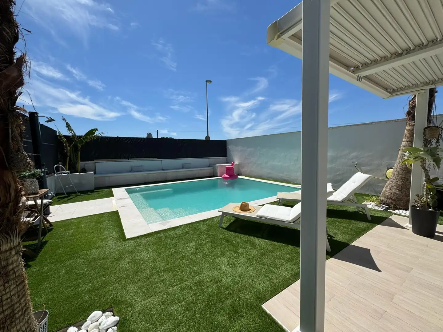 Piscina de Casa adosada en venda en Molina de Segura amb Aire condicionat, Jardí privat i Terrassa