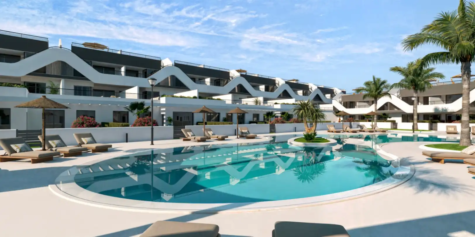 Piscina de Apartament en venda en L'Alfàs del Pi amb Jardí privat