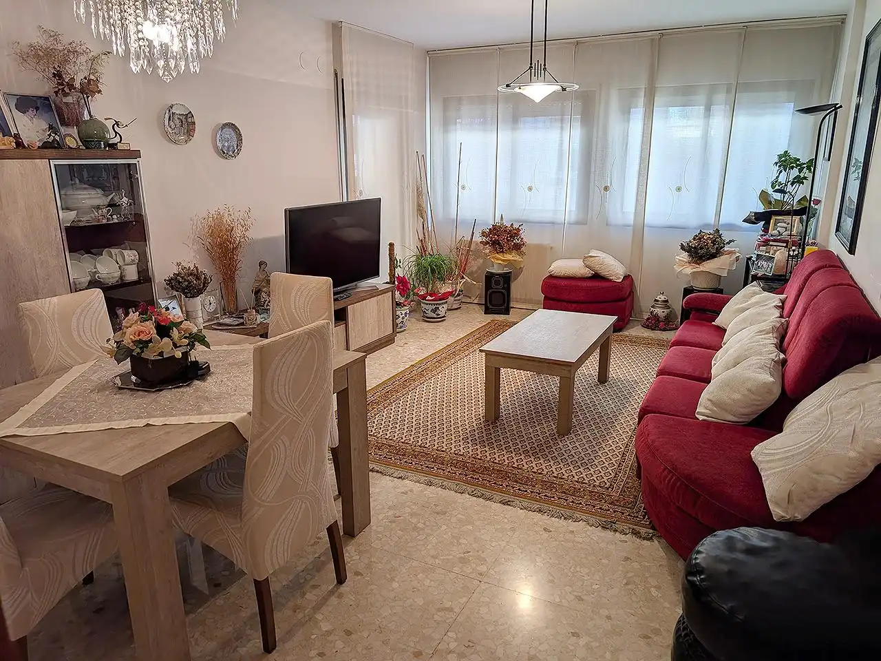 Sala de estar de Piso en venta en Amposta con Calefacción, Amueblado y Balcón