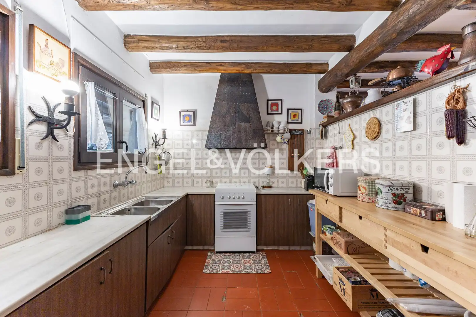 Cocina de Finca rústica en venta en Aiguafreda con Calefacción, Jardín privado y Piscina