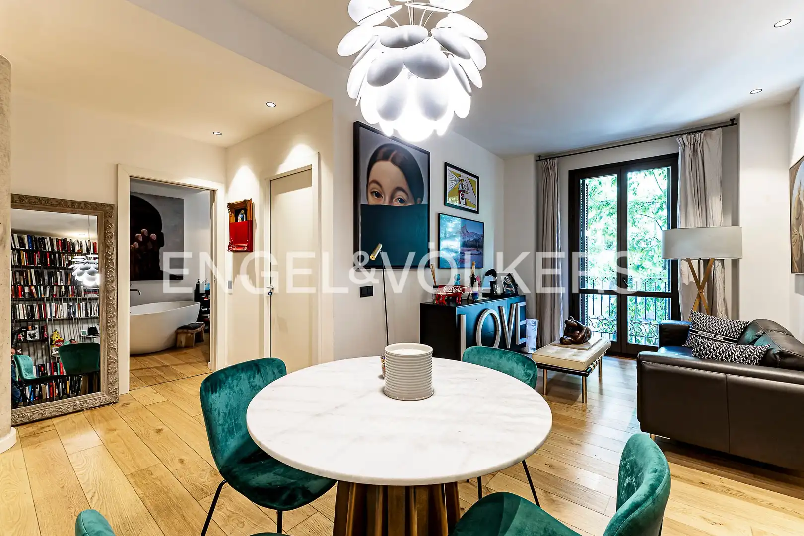 Dining room of Flat for sale in Barcelona  with Air Conditioner, Heating and Swimming Pool