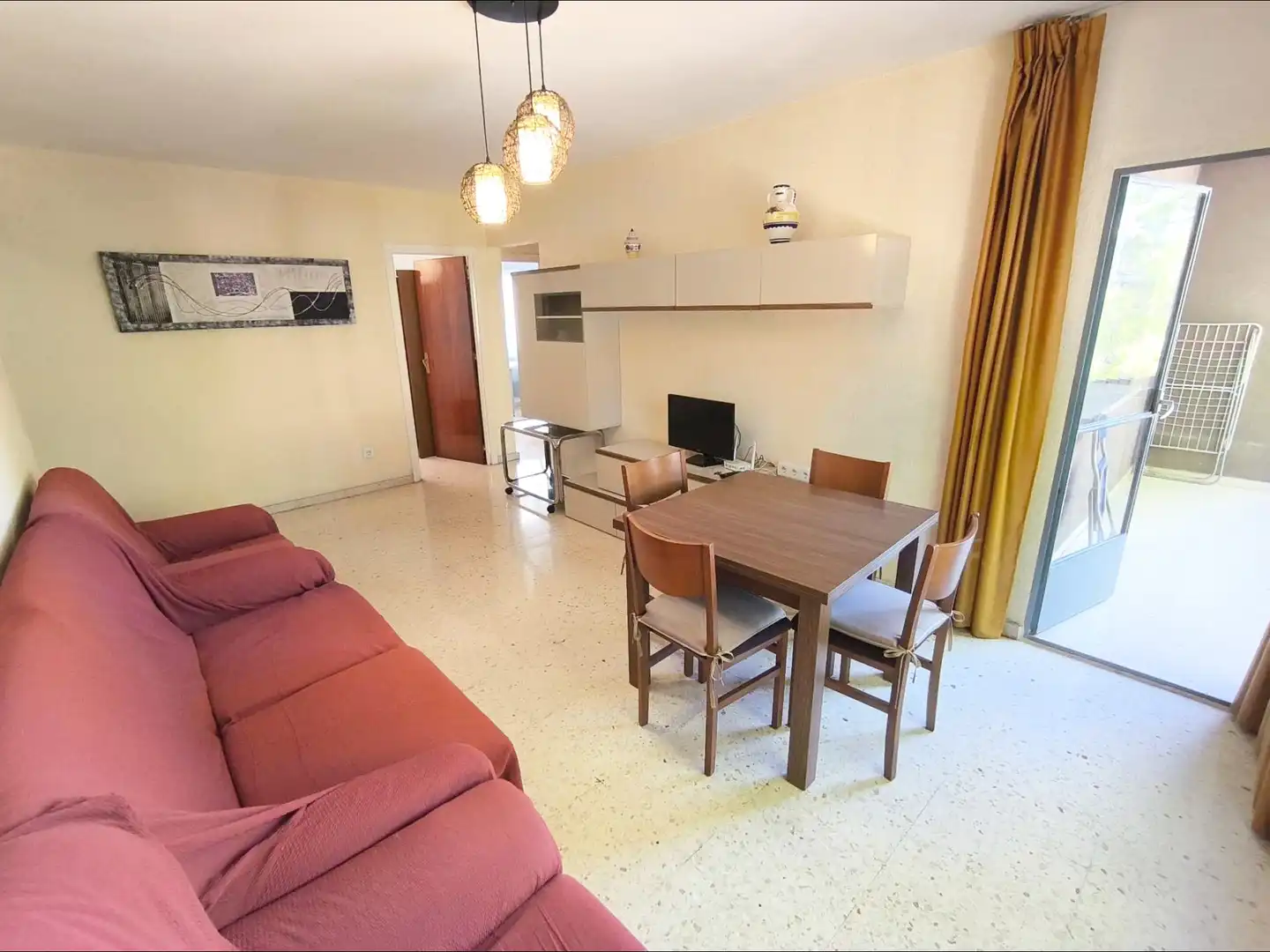 Sala d'estar de Pis de lloguer en Murcia amb Terrassa, Moblat i Balcó