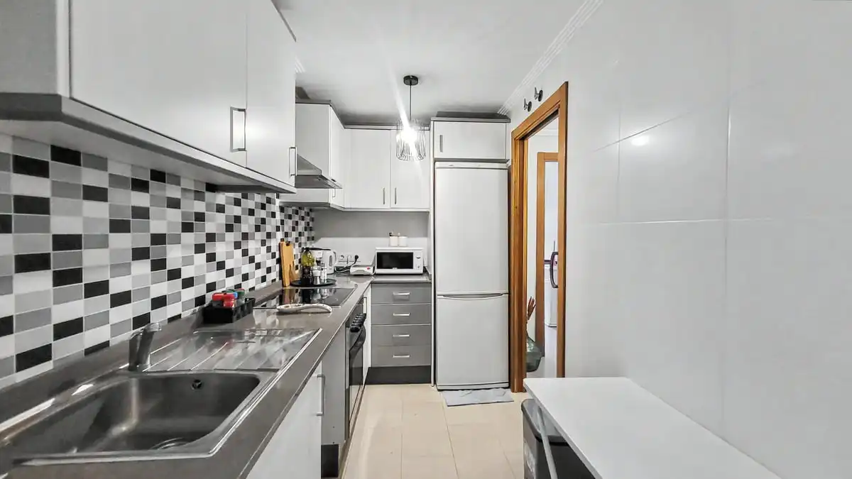 Cocina de Apartamento en venta en Pedreguer con Aire acondicionado, Calefacción y Jardín privado