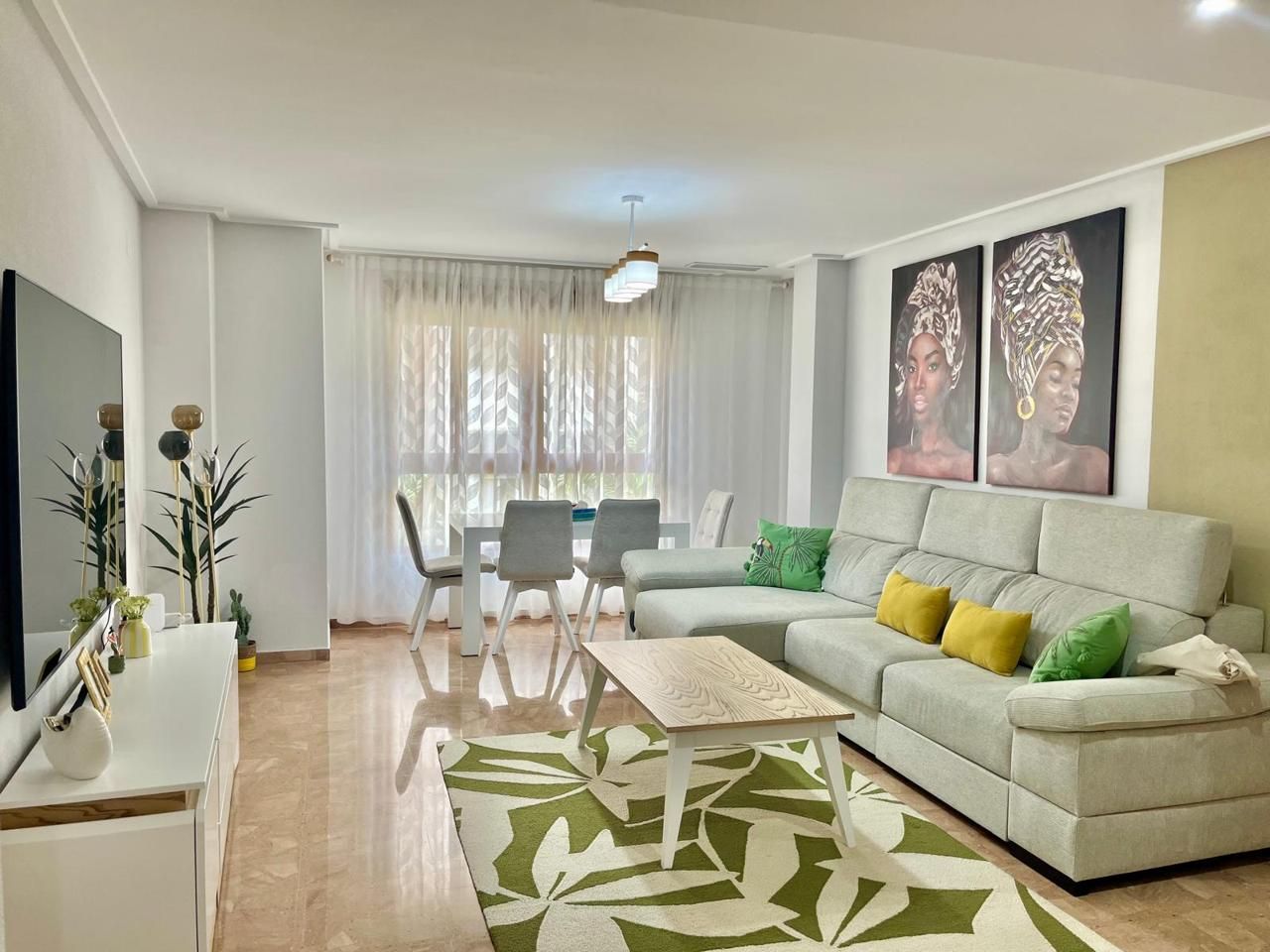 Living room of Flat for sale in Alicante / Alacant  with Air Conditioner, Terrace and Furnished