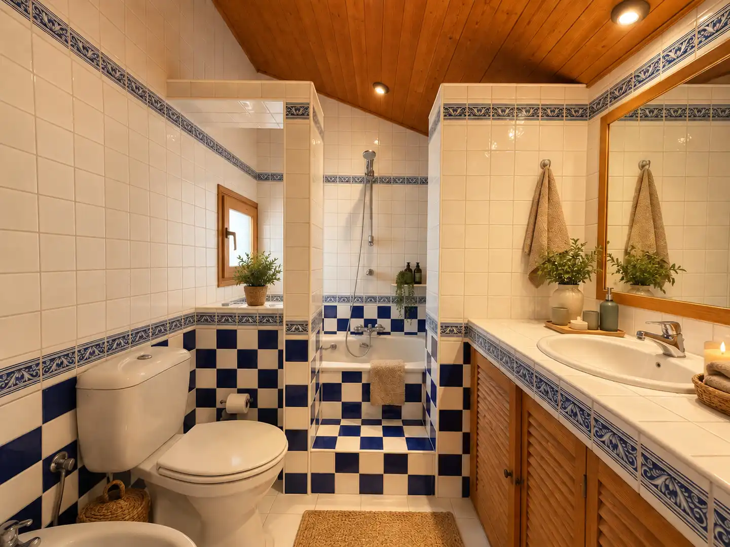 Badezimmer von Maisonette zum Verkauf in Zaragoza mit Heizung, Parkett und Terrasse
