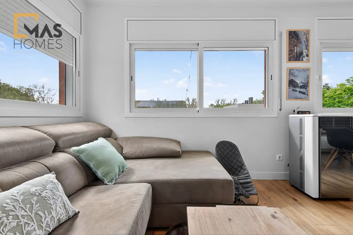 Wohnzimmer von Maisonette zum Verkauf in Sant Cugat del Vallès mit Klimaanlage, Heizung und Privatgarten