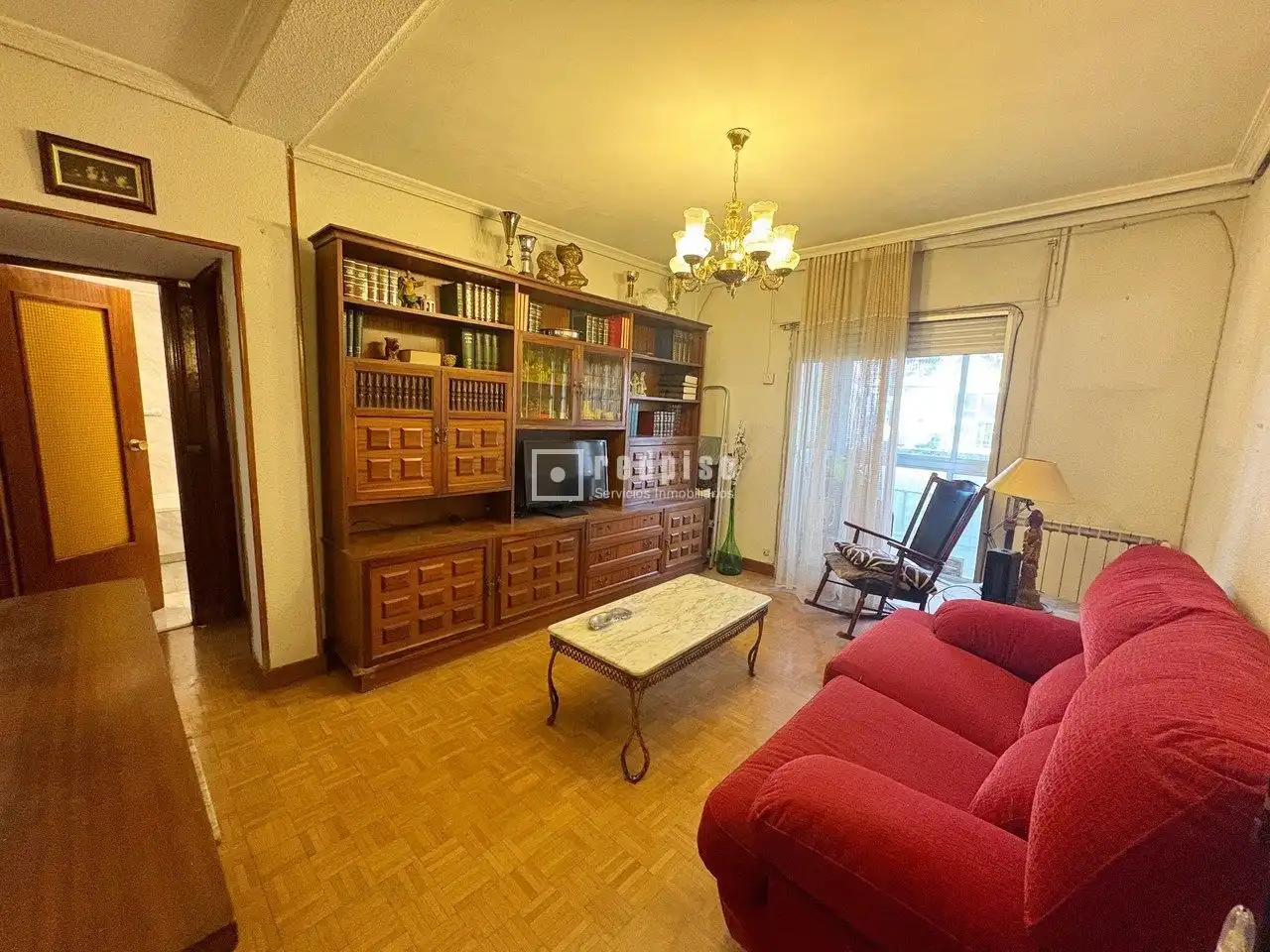 Sala de estar de Piso en venta en Madrid con Calefacción, Parquet y Terraza