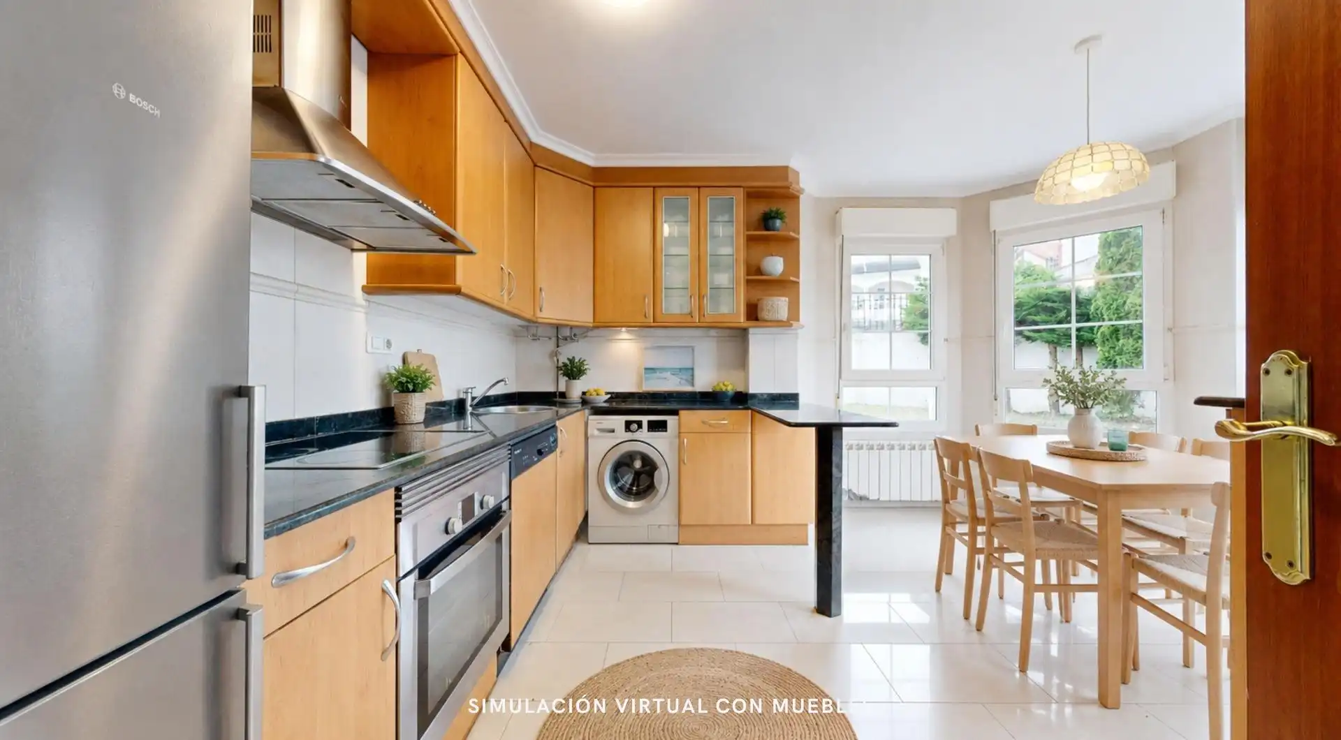 Cocina de Casa adosada en venta en Bárcena de Cicero con Calefacción, Jardín privado y Terraza