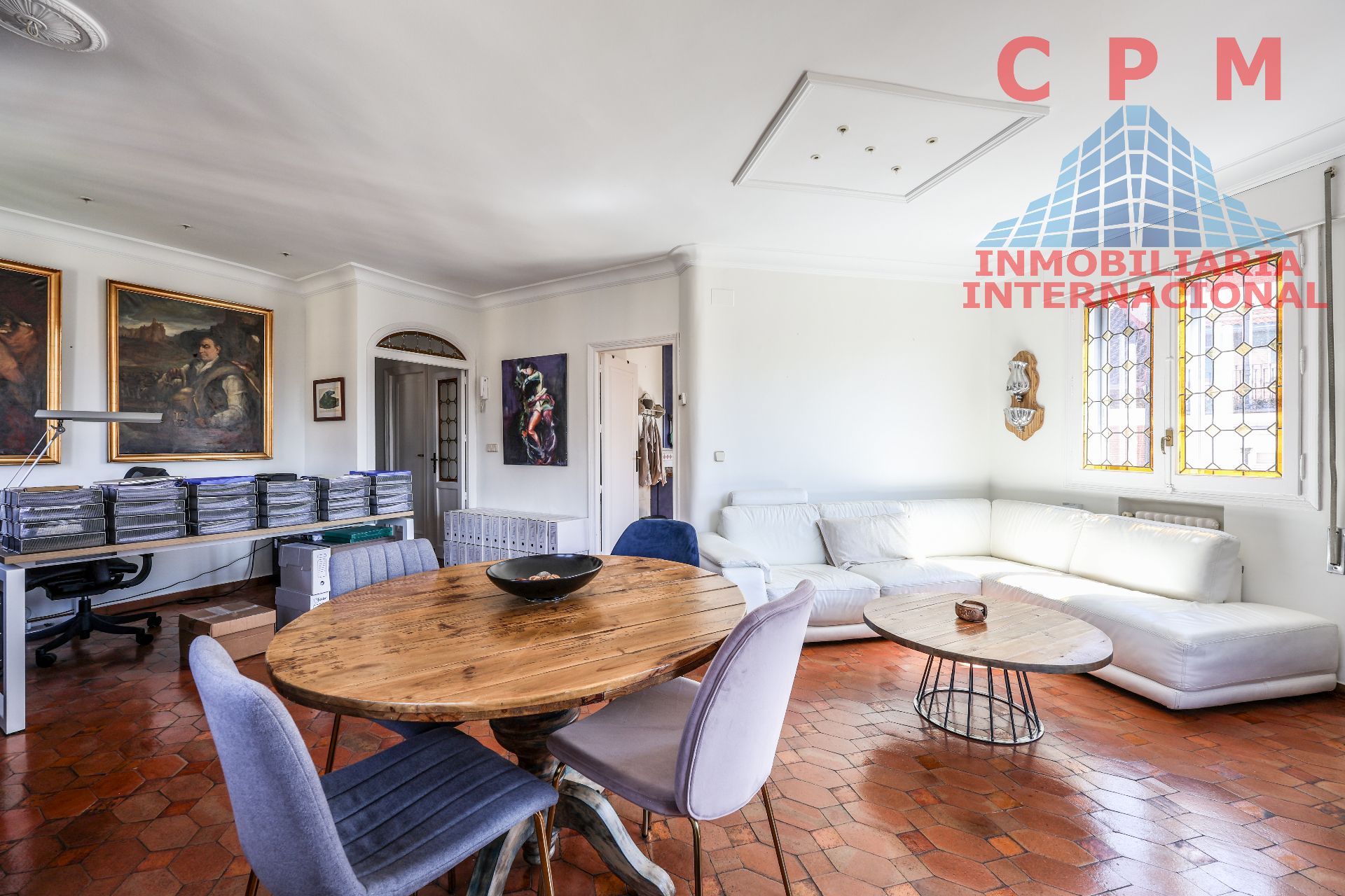 Sala d'estar de Pis de lloguer en  Madrid Capital amb Aire condicionat, Calefacció i Moblat