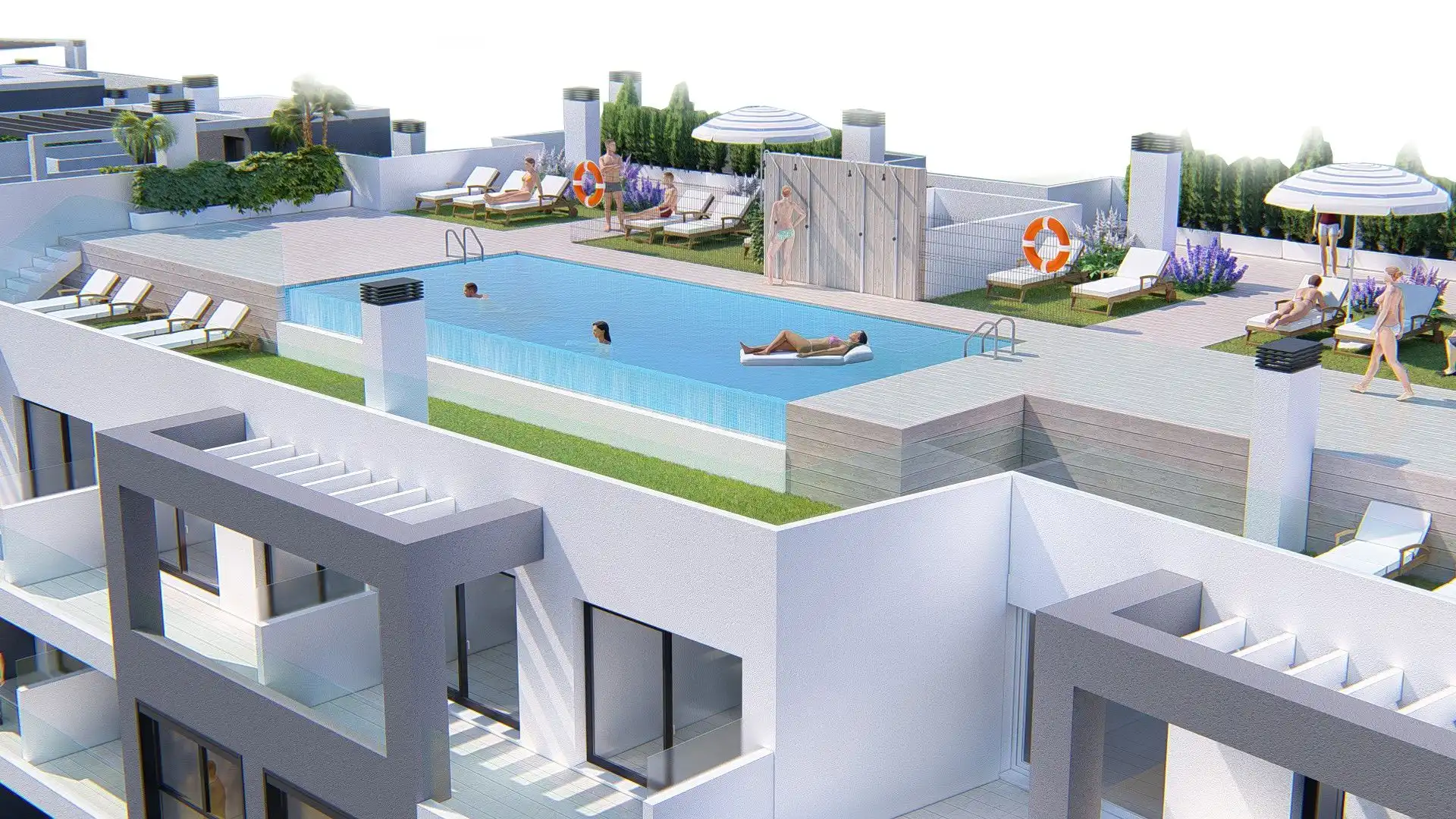 Swimming pool of Flat for sale in Rincón de la Victoria  with Air Conditioner, Heating and Terrace