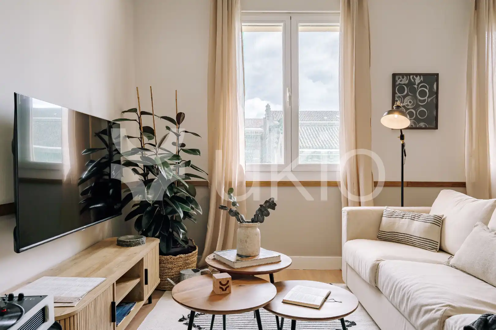 Wohnzimmer von Wohnungen zur Miete in Madrid mit Klimaanlage, Heizung und Terrasse