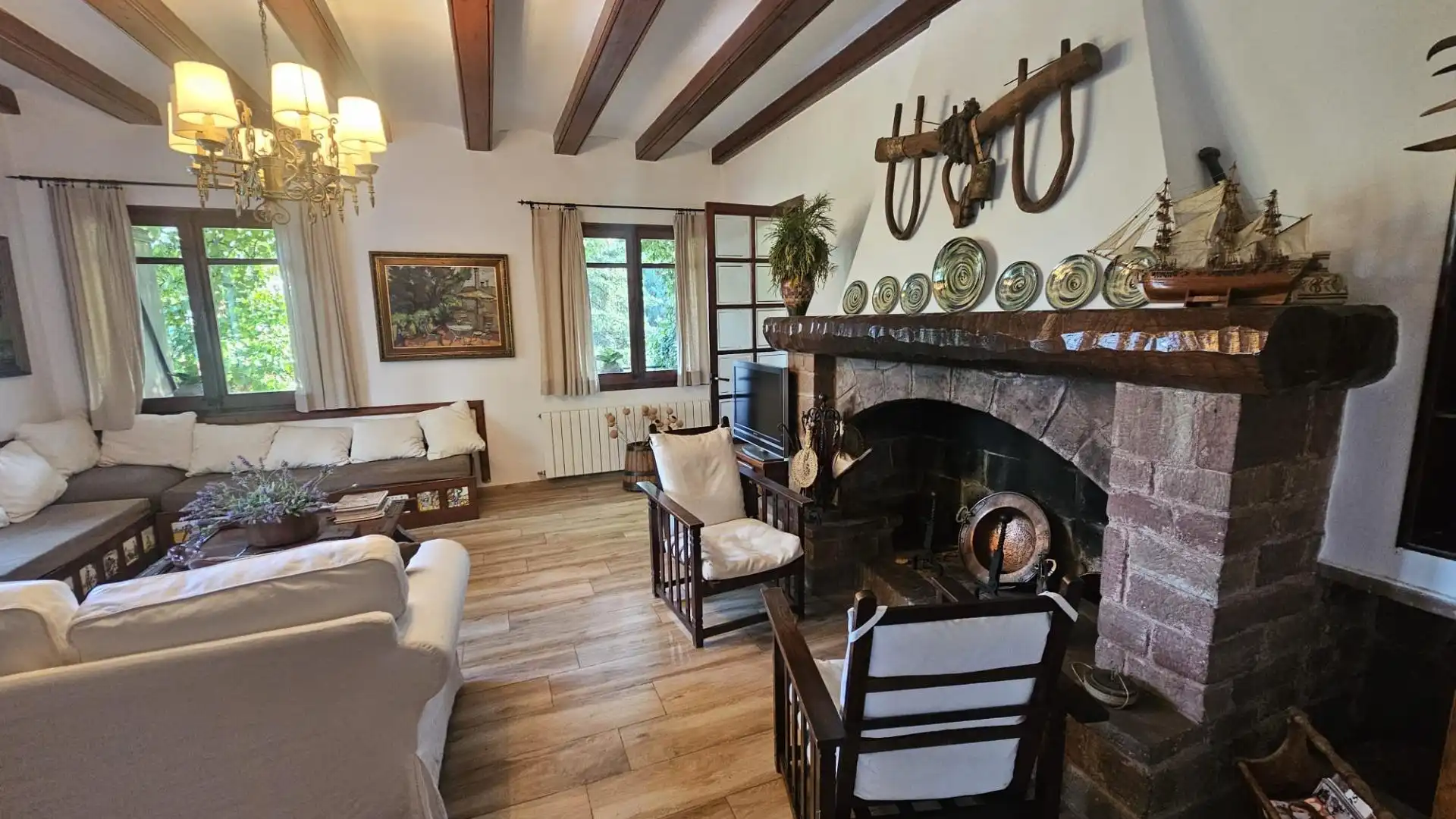 Sala de estar de Finca rústica en venta en Castellví de Rosanes