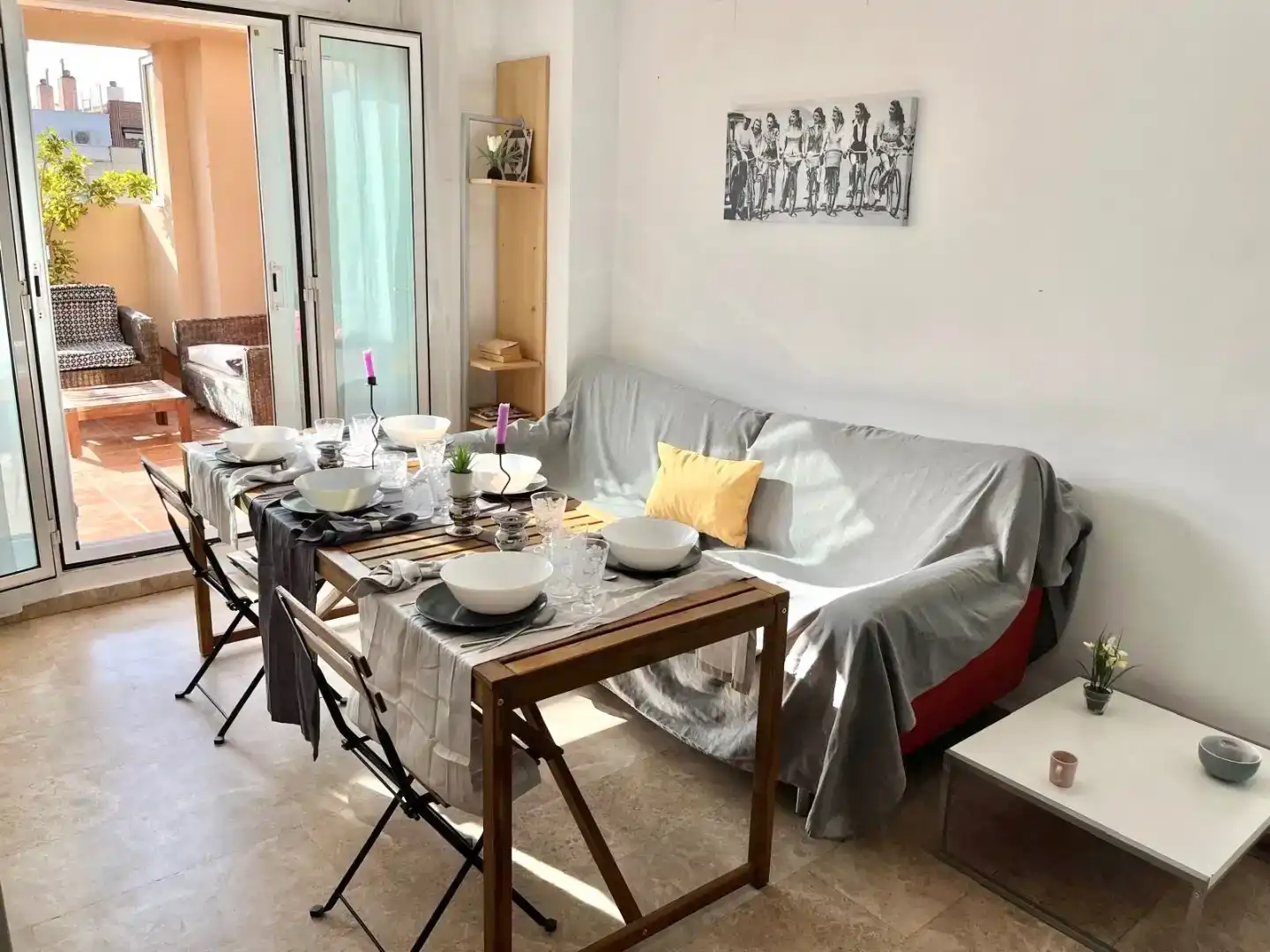 Esszimmer von Maisonette zur Miete in  Valencia Capital mit Klimaanlage und Balkon