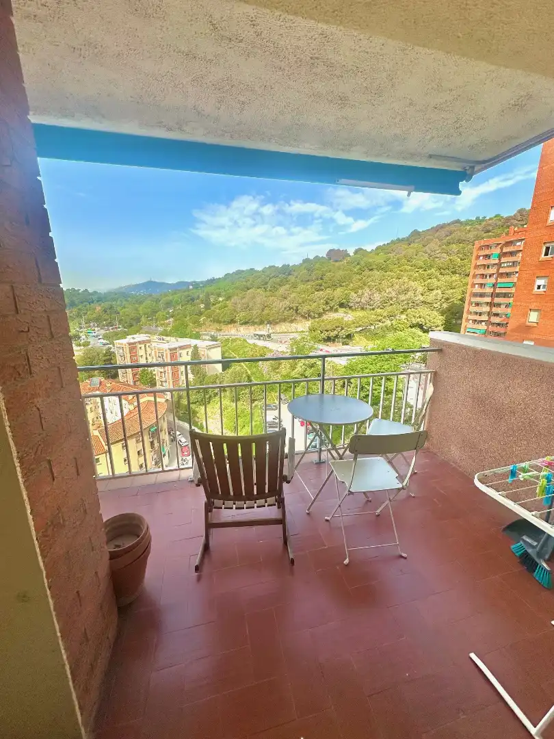 Balcony of Flat for rent in Barcelona  with Air Conditioner, Furnished and Oven