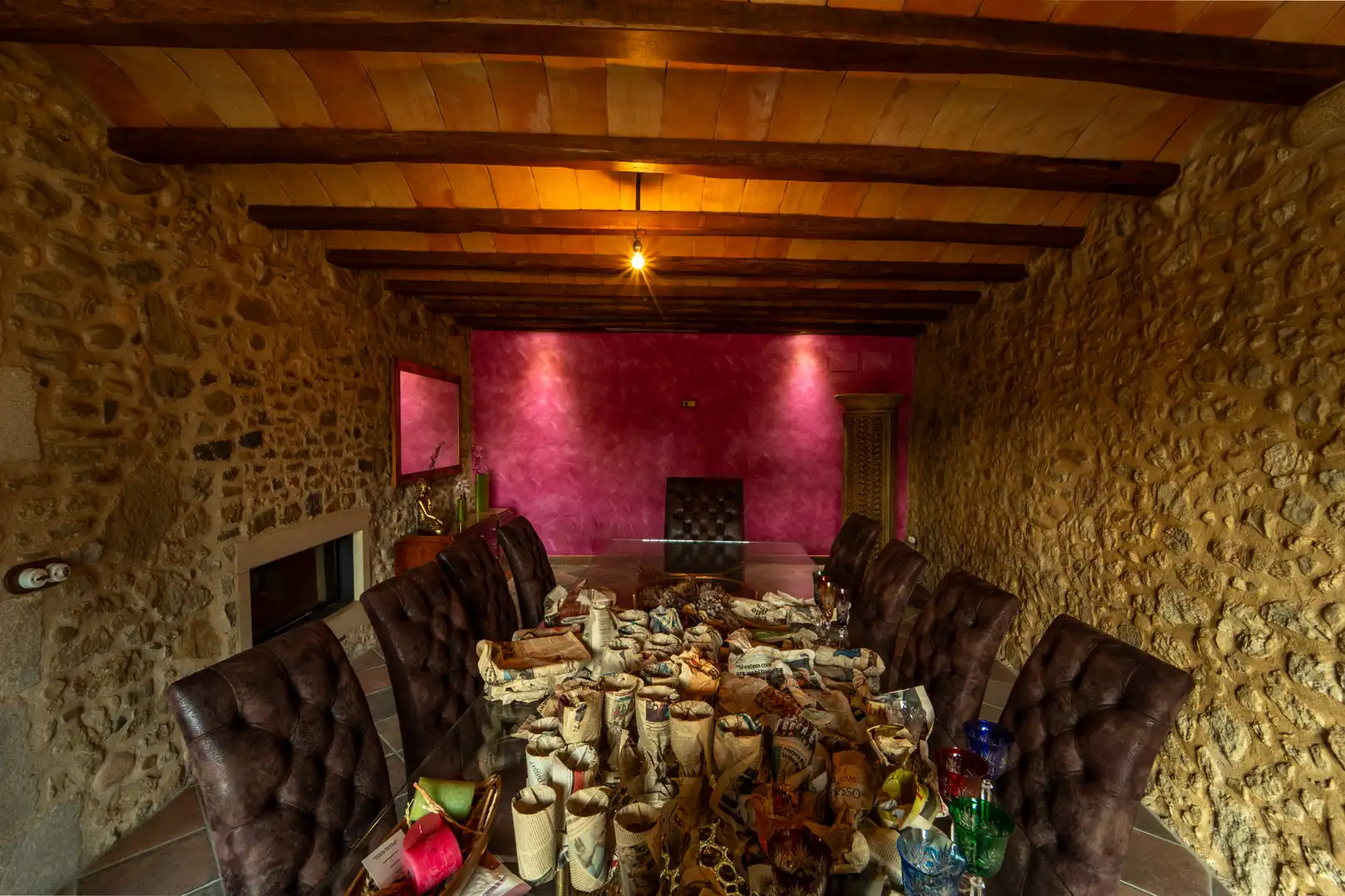 Comedor de Finca rústica en venta en Sant Joan de Mollet con Aire acondicionado, Calefacción y Jardín privado