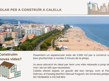 Terreni e lotti in vendita a Calella