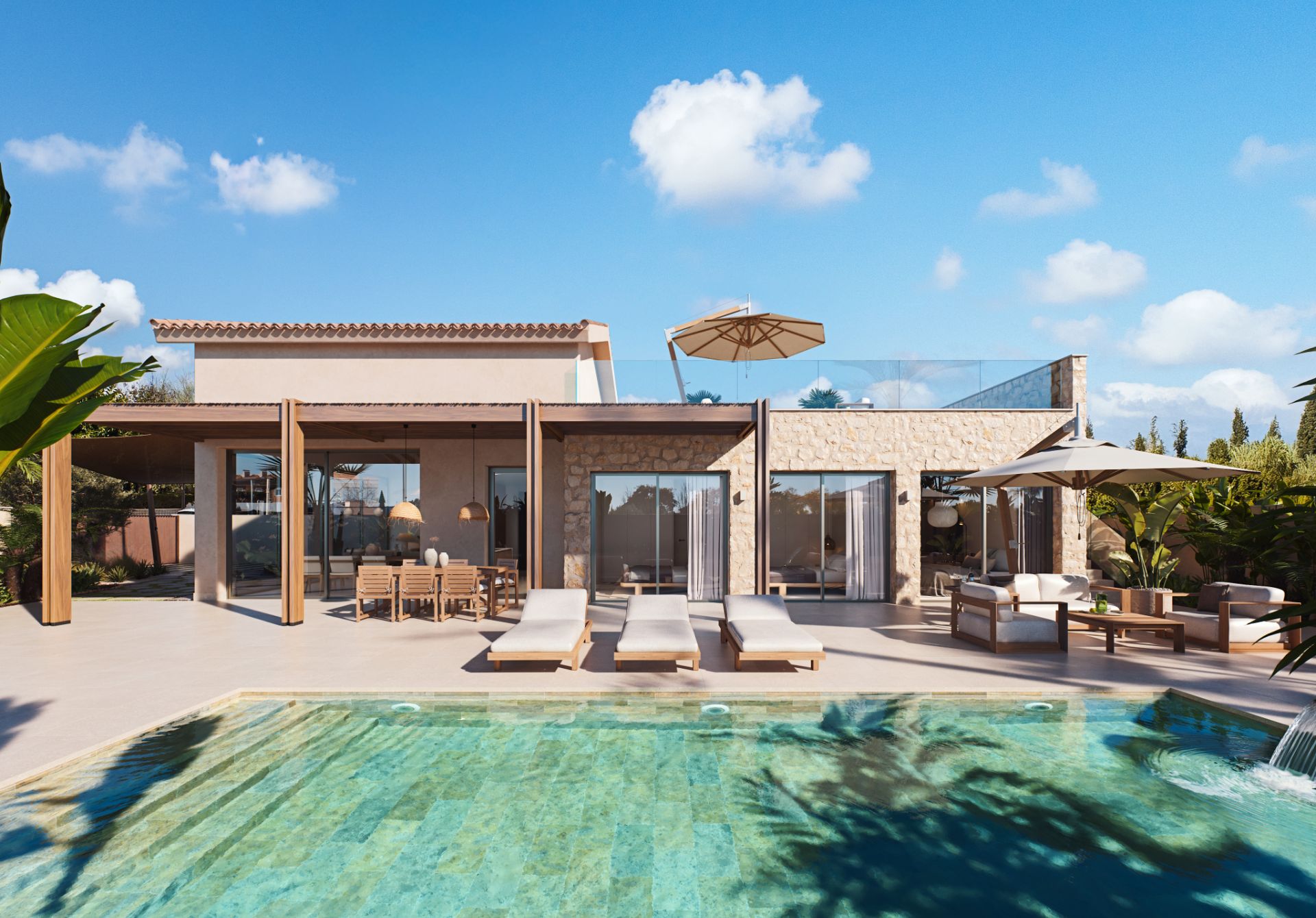 Vista exterior de Casa o xalet en venda en Cartagena amb Aire condicionat, Calefacció i Jardí privat